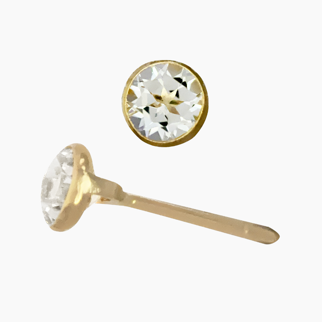 Zeina Topaz Stud Earrings