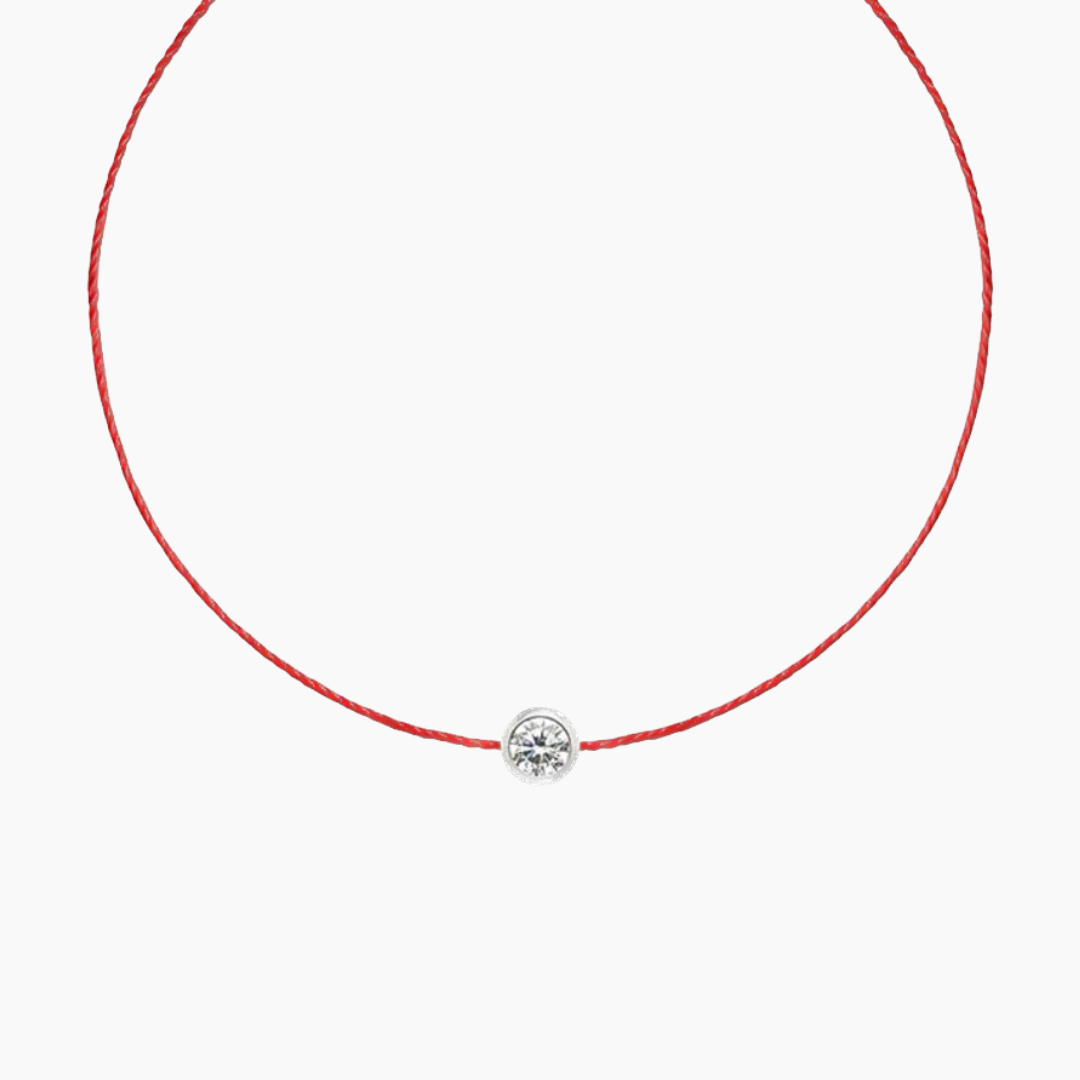 Red String CZ Necklace