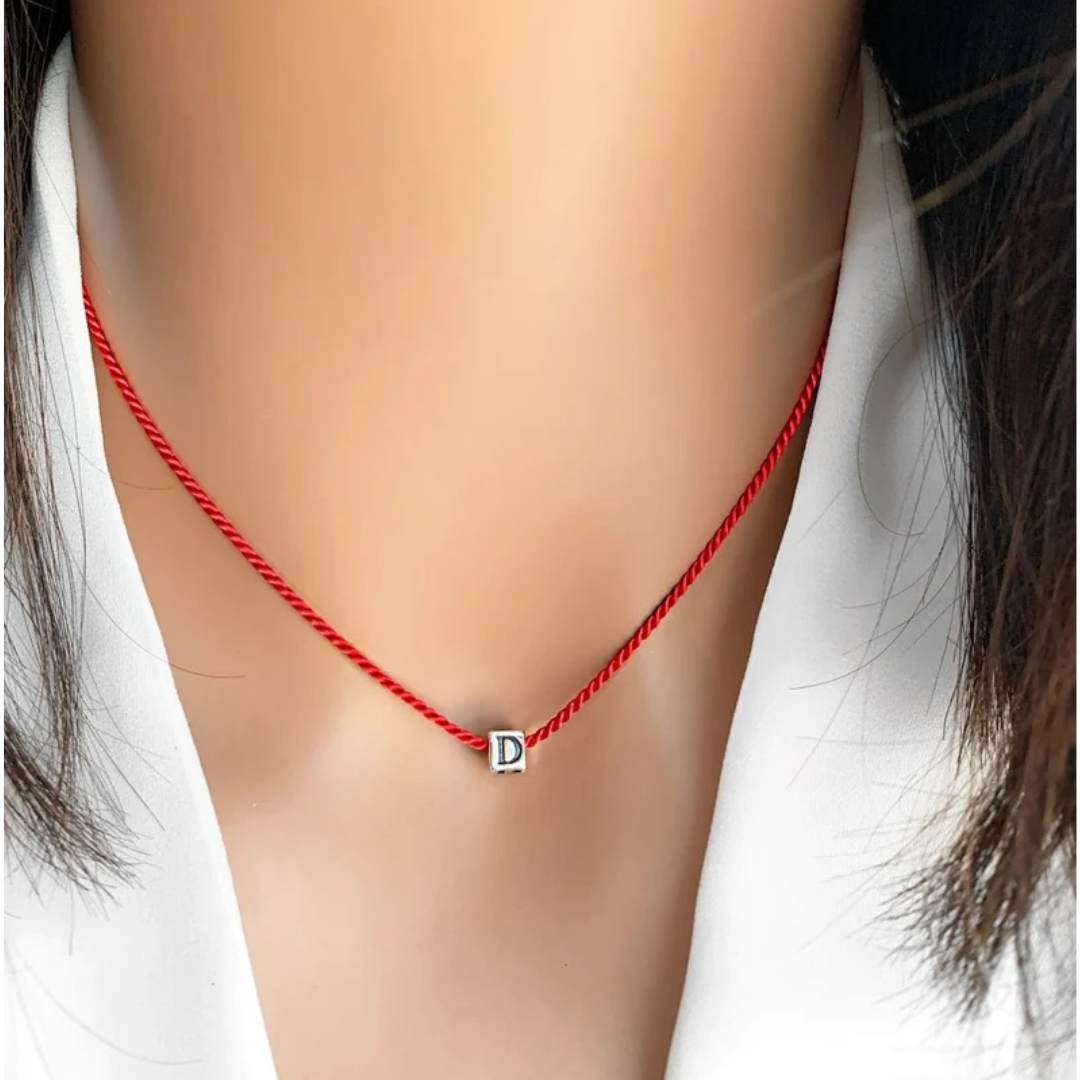 Initial Cube String Necklace