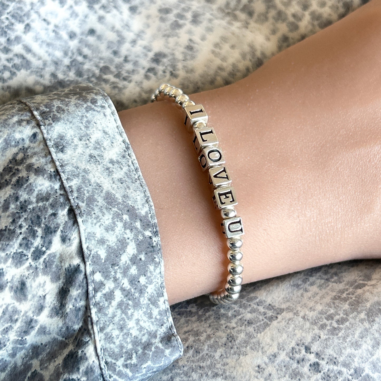 I Love U Stretch Bracelet