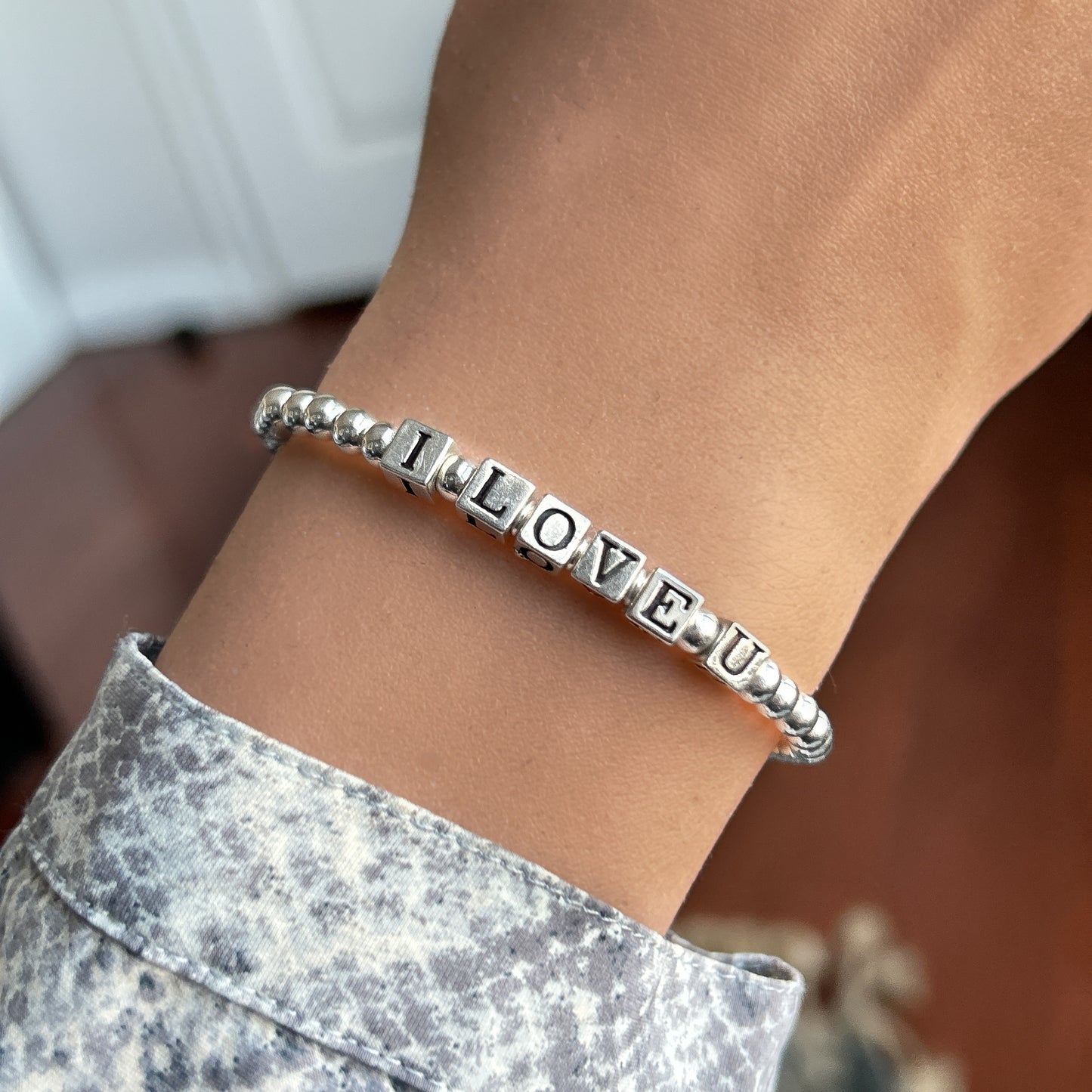I Love U Stretch Bracelet