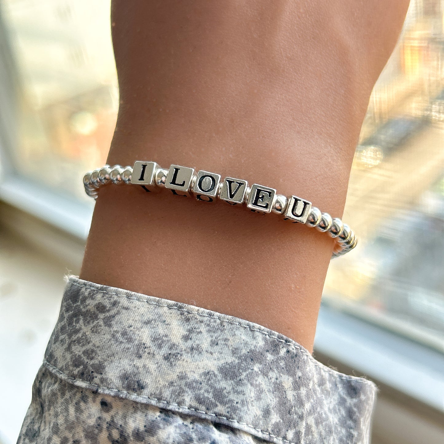 I Love U Stretch Bracelet