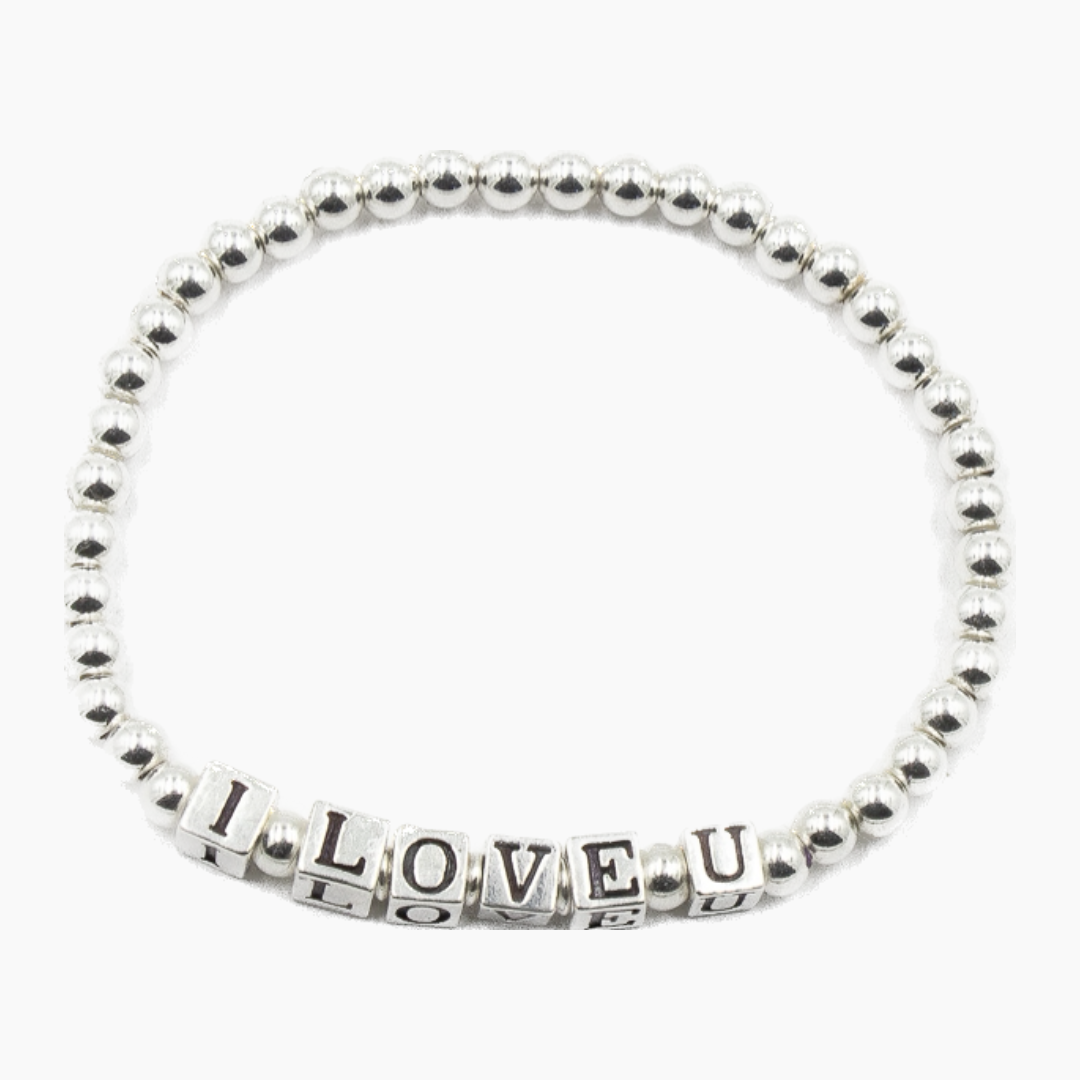 I Love U Stretch Bracelet