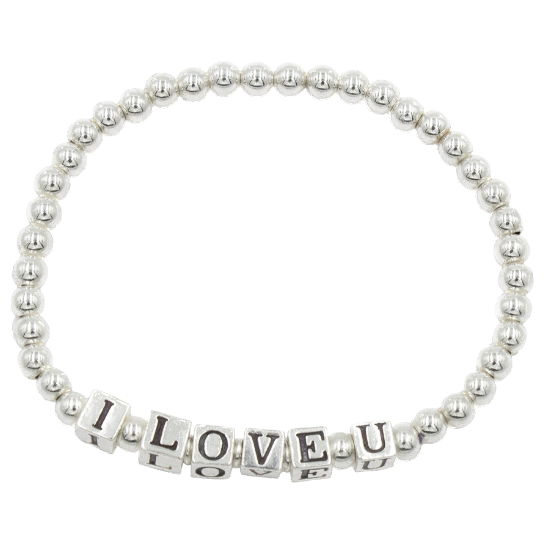 I Love U Stretch Bracelet