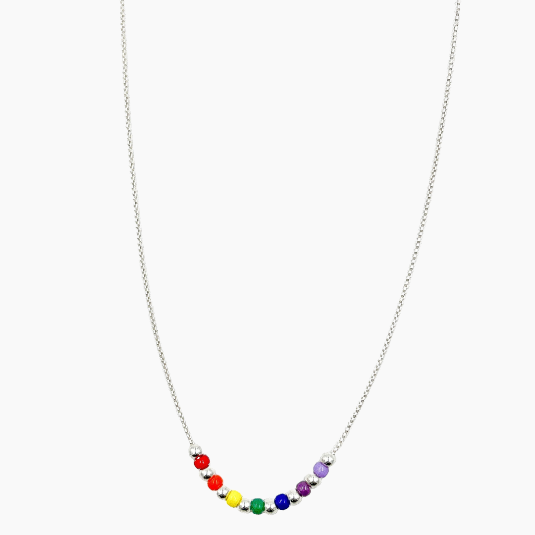 Sterling Silver Rainbow Necklace