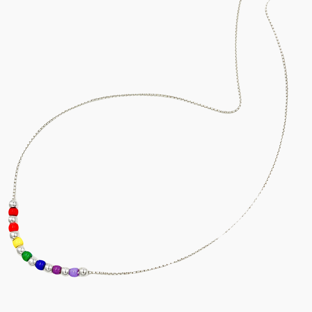 Sterling Silver Rainbow Necklace
