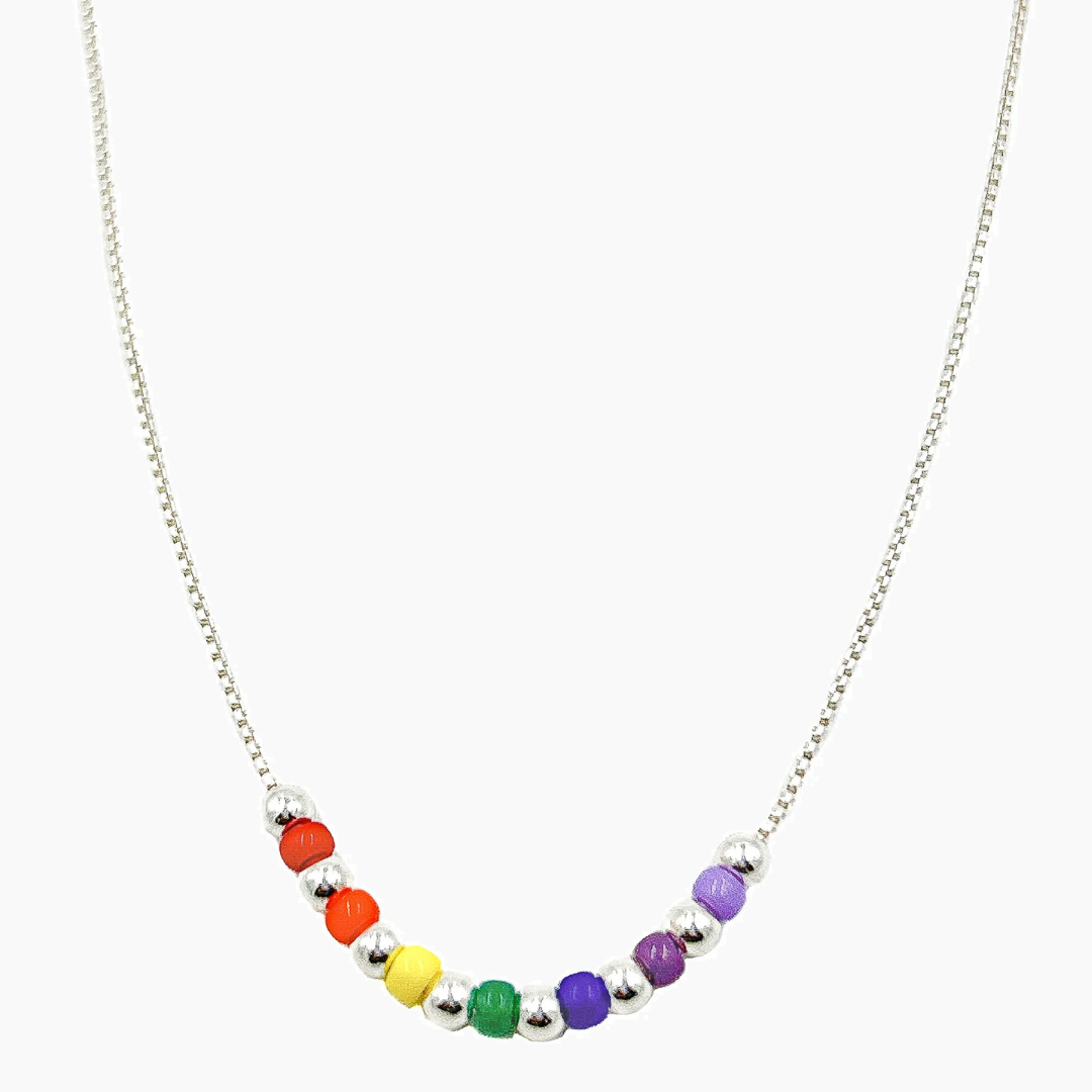 Sterling Silver Rainbow Necklace