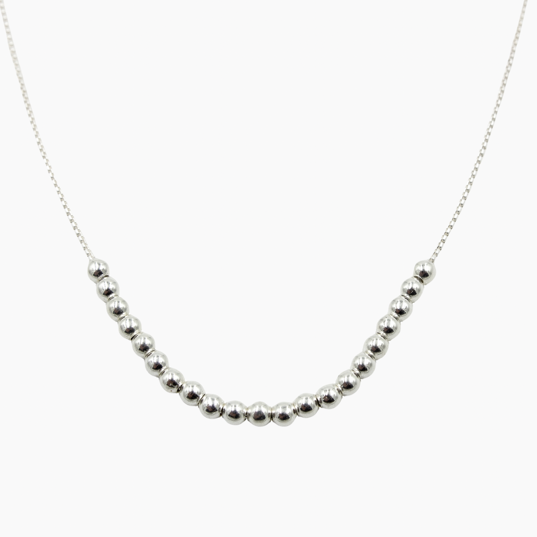 Sterling Silver Beads Necklace