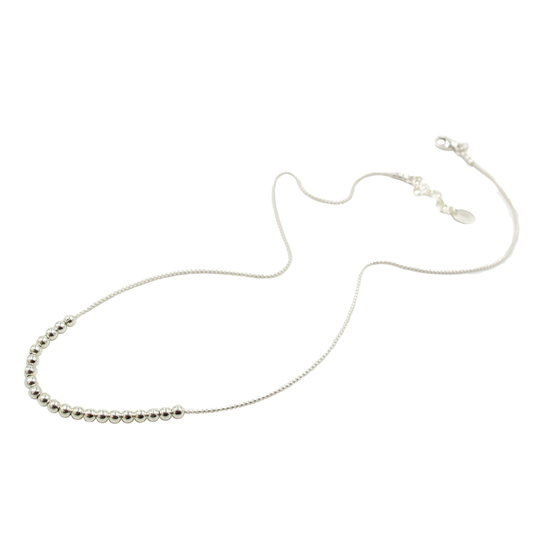 Sterling Silver Beads Necklace