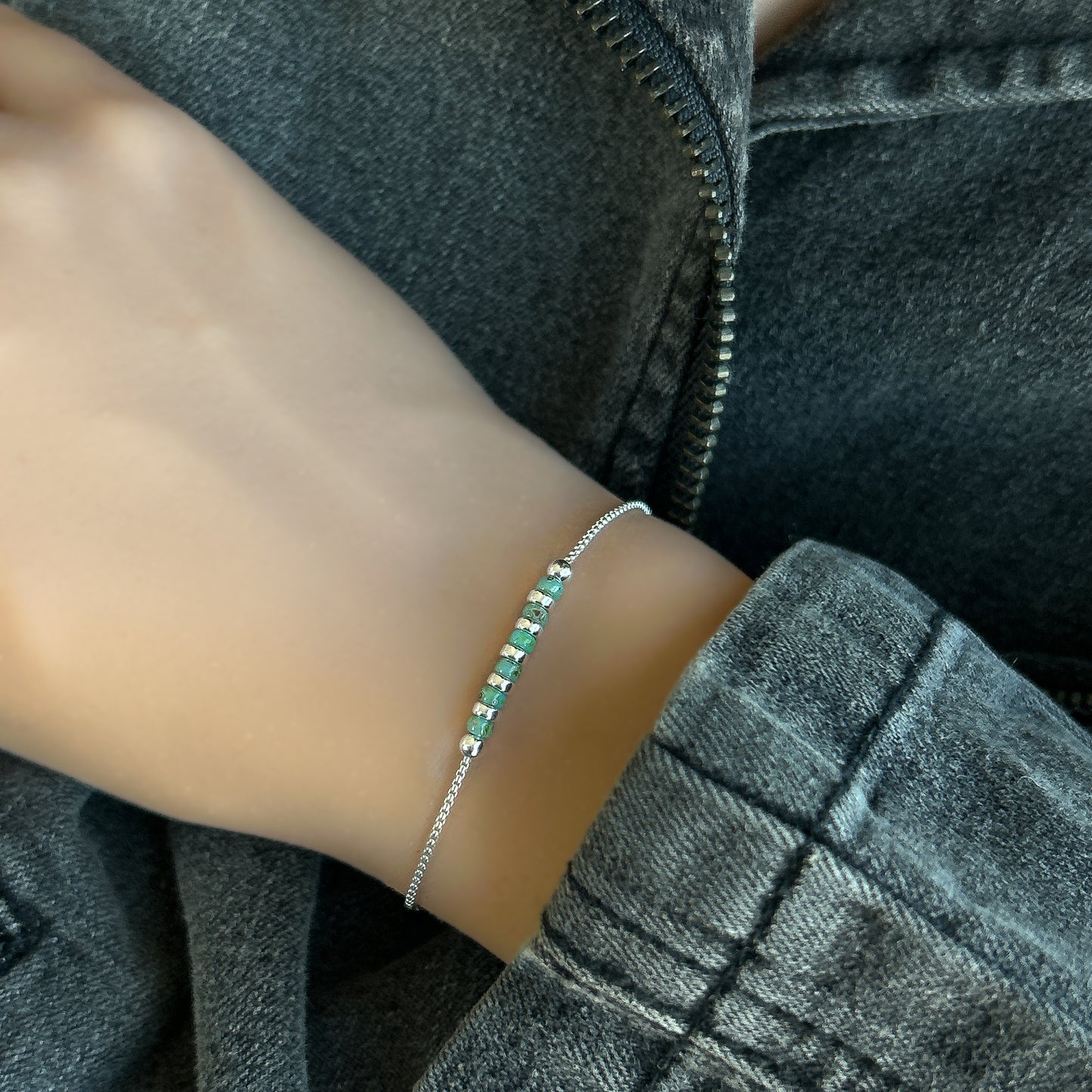 Thin Beaded Bracelet