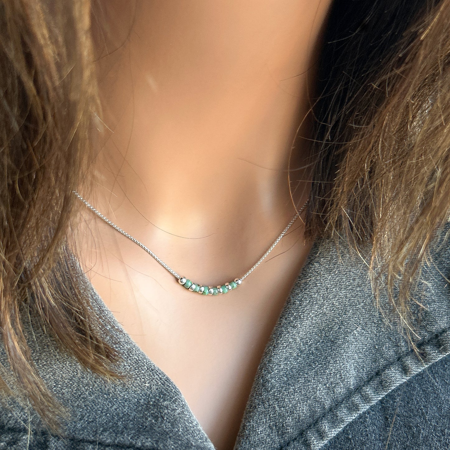 Thin Beaded Necklace
