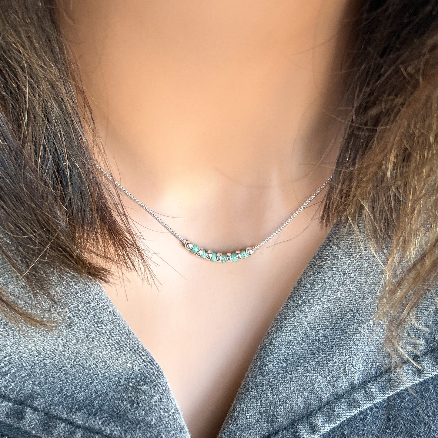 Thin Beaded Necklace