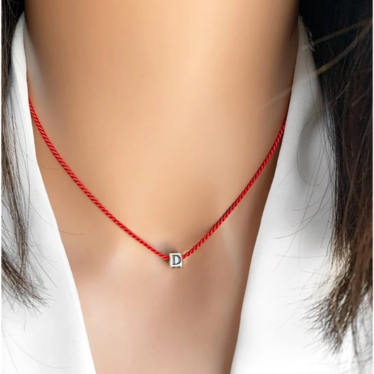 Initial Cube String Necklace