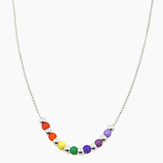 Sterling Silver Rainbow Necklace