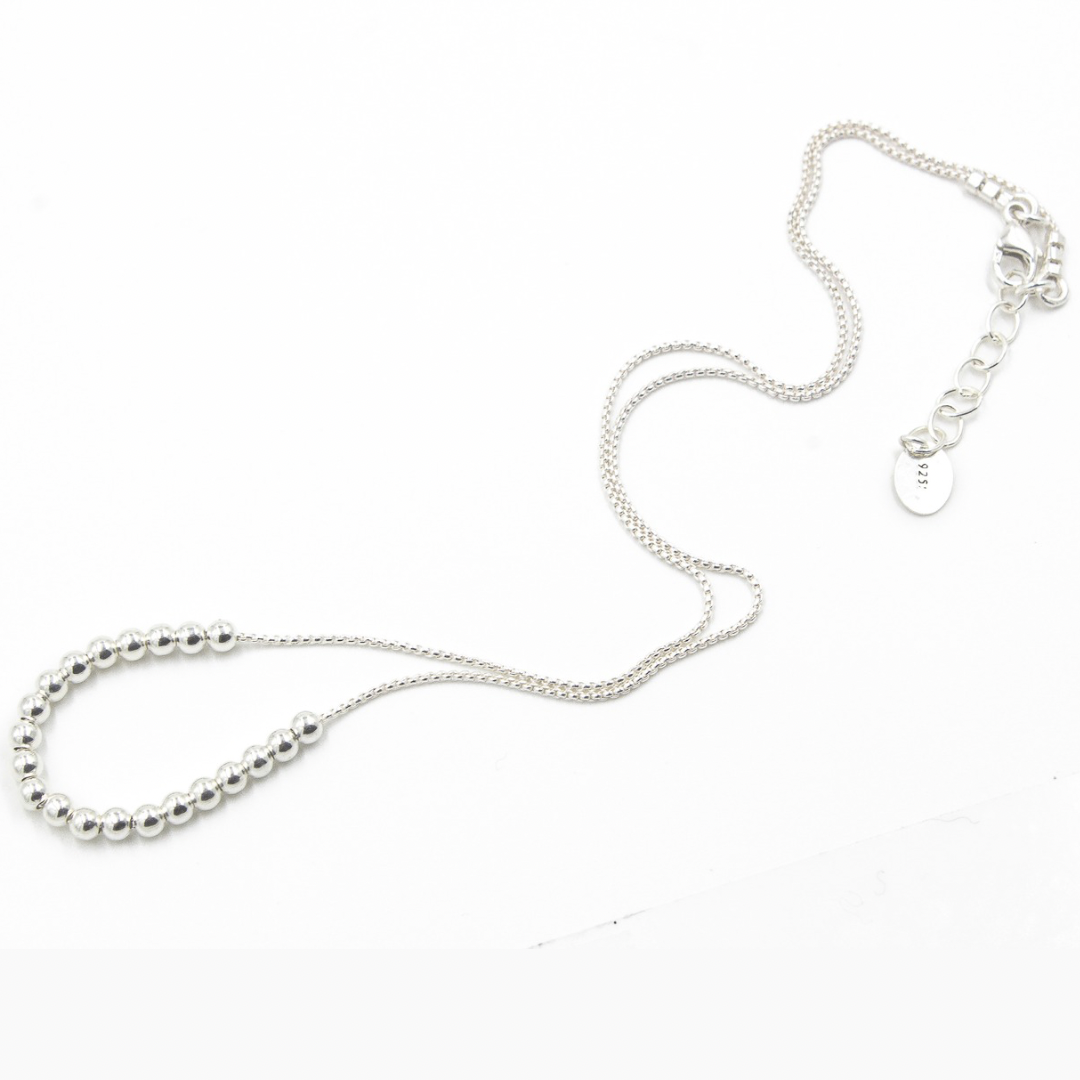 Sterling Silver Beads Necklace